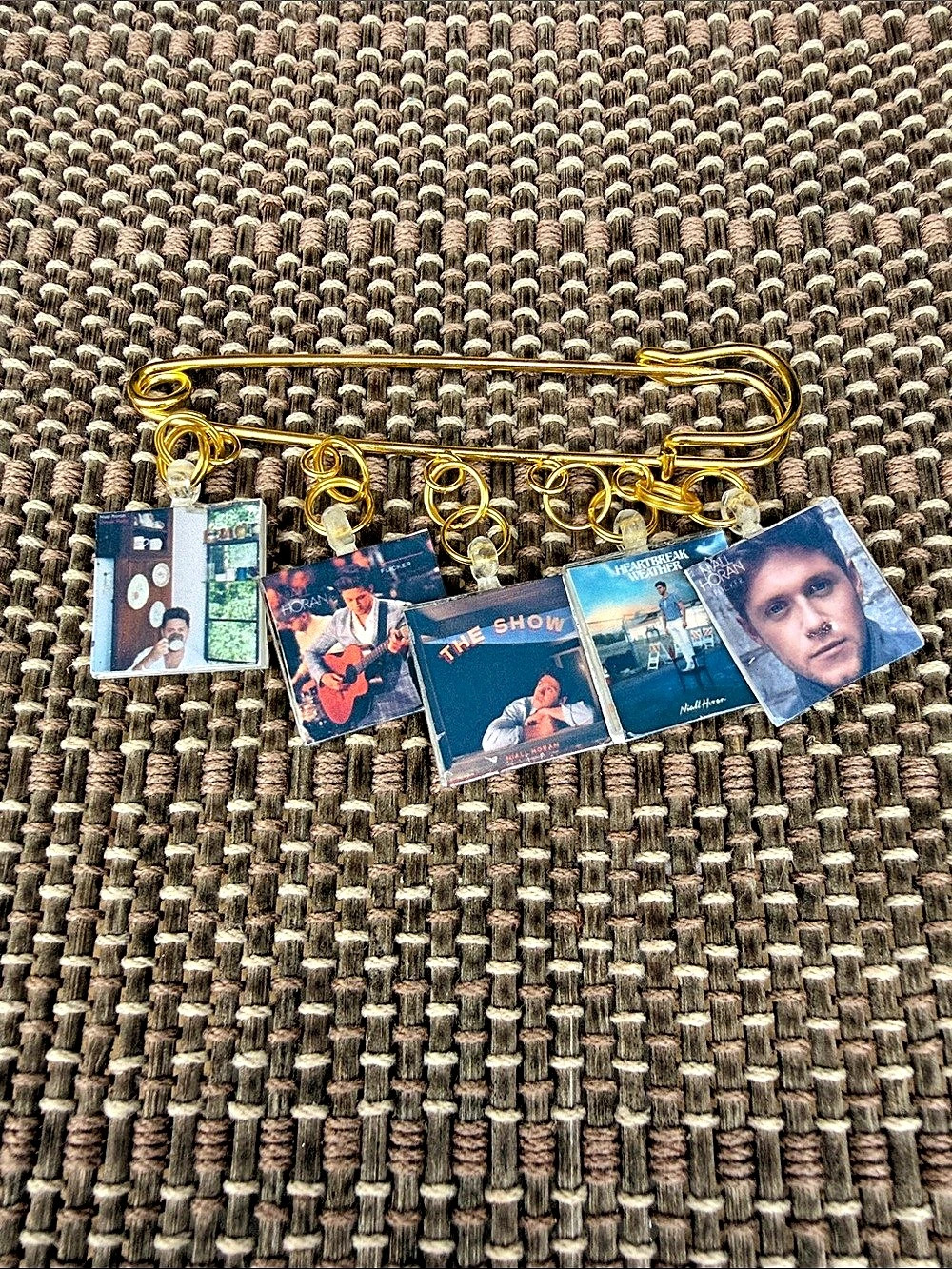 Niall Kilt Pin Gold-Tone Album Charm Brooch